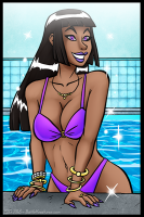 rocio in the pool