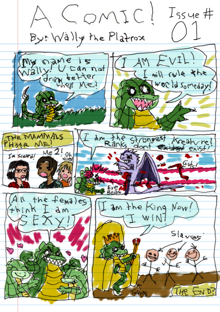 OOC: I didn't actually tone down my artistic ability for this. I drew this comic with my left hand so it would be authentically crappy instead of fake crappy. This is seriously the best I can do with it.